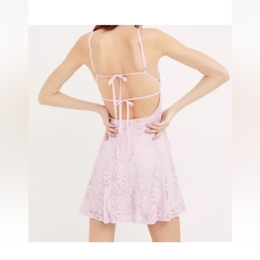 For Love & Lemons Carmela Lace Halter Dress NWT Large - Picture 3 of 5
